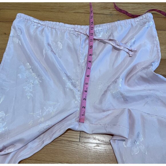 Vtg Valerie Stevens Womens Floral Satin Pajama Pants Size M Romantic Fairy Angel - Picture 6 of 12